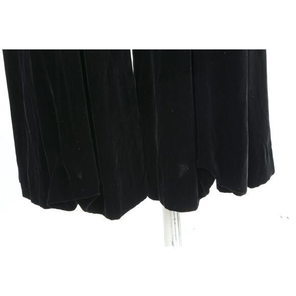 Oscar De La Renta Black Velvet Wide Leg Dress Pants Luxury Evening Size 8 - Picture 16 of 16